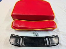 David Brown Implematic Tractor Seat Pan Cushion & Backrest Red Yellow Trim