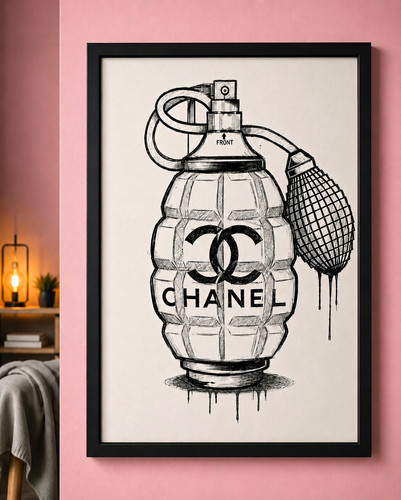 Chanel grenade sketch poster - grenade,