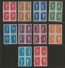 China 1952 S4 Gymnastics **Original** Complete Set of 40 in Blocks MNH** VF-XF
