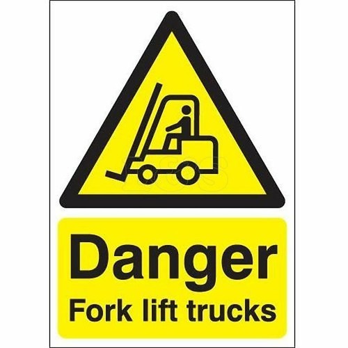 Sign danger fork lift - -, 'danger
