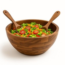 Wooden Salad Serving Bowl Set