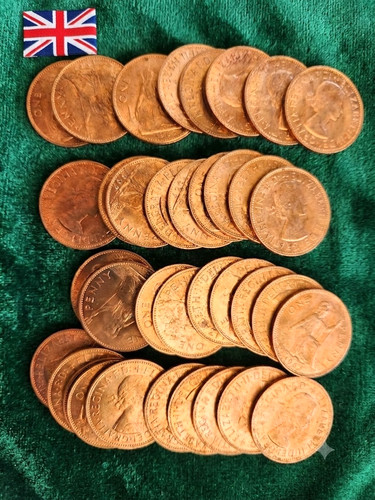 1967 old english pennies - 1967,