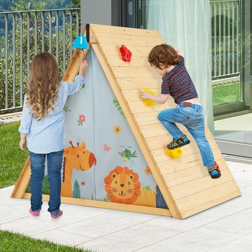 Wooden playhouse with front - wooden,