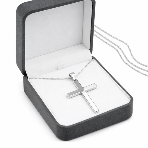 925 sterling silver cross - silver,