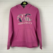 Canterbury Uglies Hoodie Girls UK 8 Years Pink Logo Warm Casual
