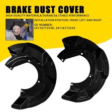2x Front Brake Disc Shields