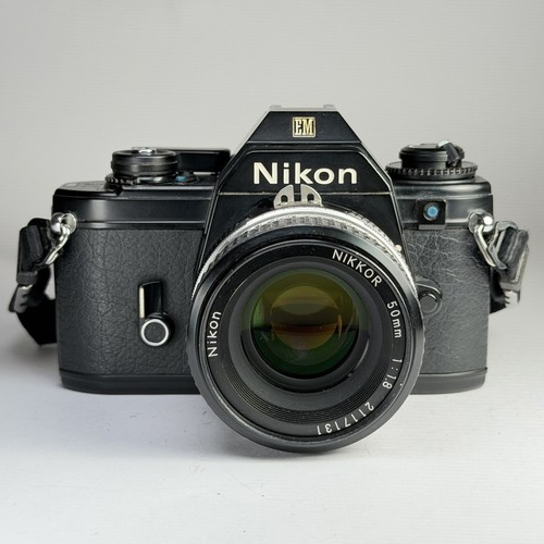 Film camera nikon black - film,