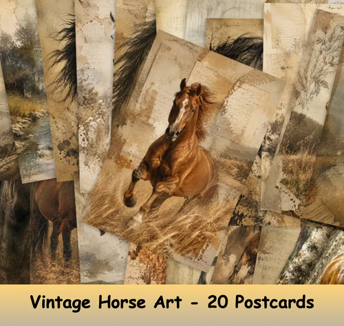 Vintage horse art - vintage,