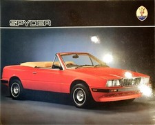 Maserati Spyder glossy leaflet Brochure circa 1987