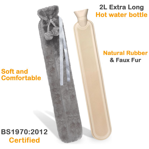 Long hot water bottle - water, with
