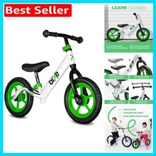 Green Lightweight Balance Bike - 12-Inch for Confident Little Riders, Ages 3-5