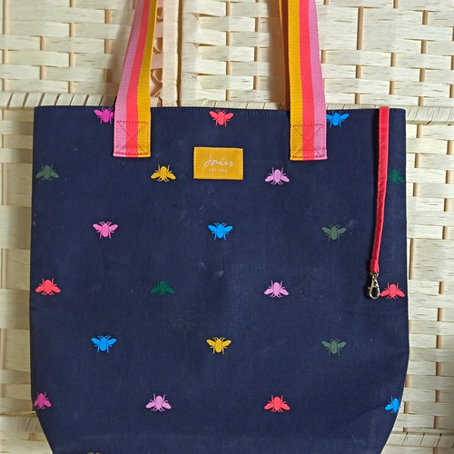 Joules navy bee print canvas - bee,