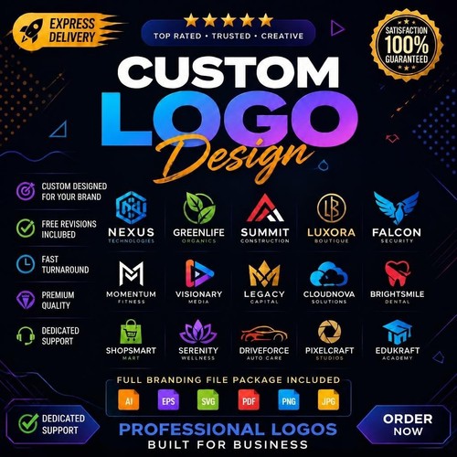 Custom modern business logo - business,