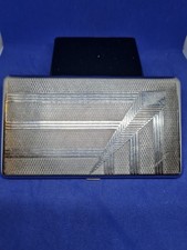 Stainless Steel 1930's Art Deco Cigarette Case Vintage