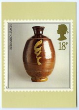 1987 UK Postage Stamp Postcard British Studio Pottery - Bernard Leach Unposted