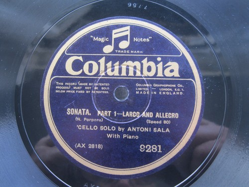 Antoni sala 78 rpm - 78, cello