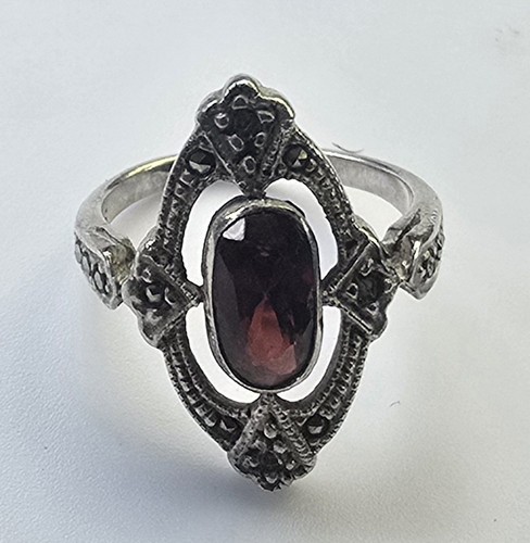 Vintage garnet ring - vintage, ring,sterling