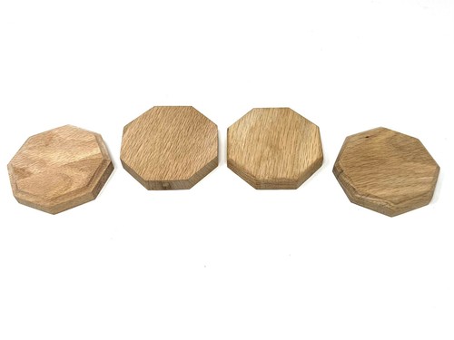 Solid oak octagon plaque - solid, sign