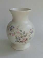 Lovely Aldridge Pottery Vintage Floral Vase in Pretty Pastels 