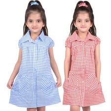 Kids Girls Gingham School