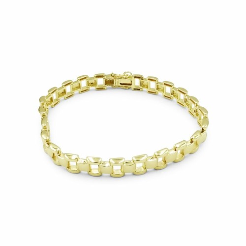 9ct gold bracelet - 9ct, watch