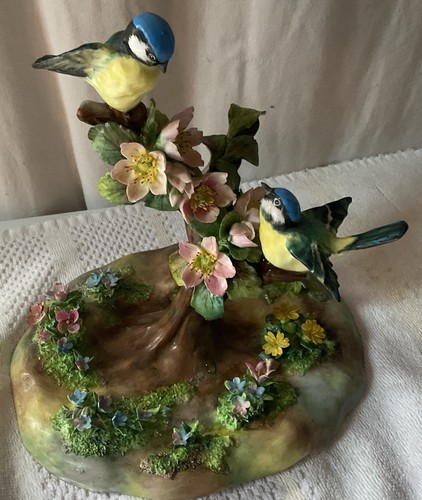 Crown staffordshire blue birds - staffordshire,