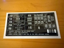CRX Engine Fuse Box Decal.