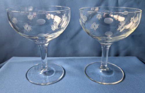 Antique champagne saucer - 2,