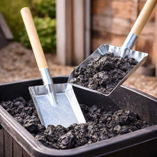 2 x Metal Coal Shovel Wooden