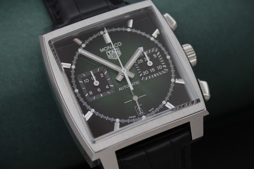 Tag heuer monaco green dial - heuer,