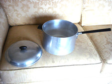 catering vintage solid pan, aluminium, on side of pan KF 4380 M.M.S 1965