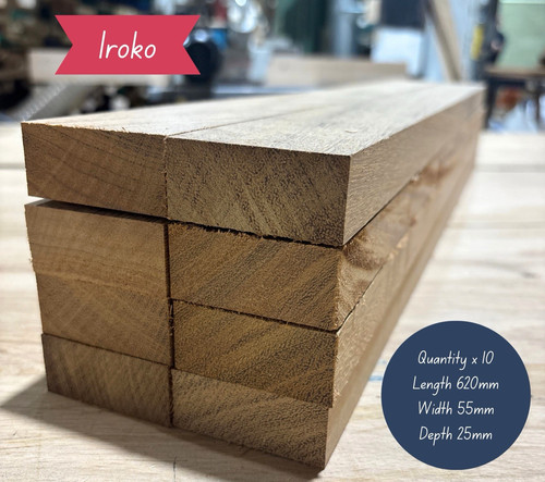 Planed iroko hardwood offcuts - hardwood,