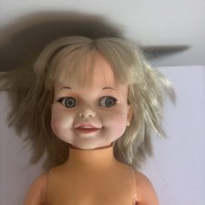 Vintage Ideal Toys Giggles Doll 1967 *Used Fault See Description* 66 Girl Moving
