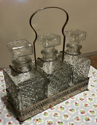 Vintage metal decanter - metal,