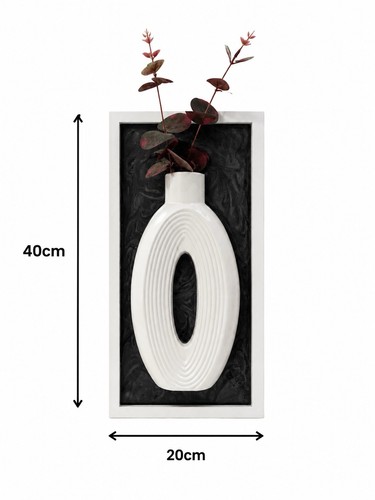 Modern wall mounted vase - mounted, frame