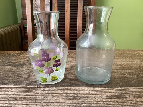 Pair victorian glass - ,