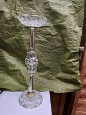 Vintage retro 1970s tall cigarette ashtray  cut glass Glass  base floor standing