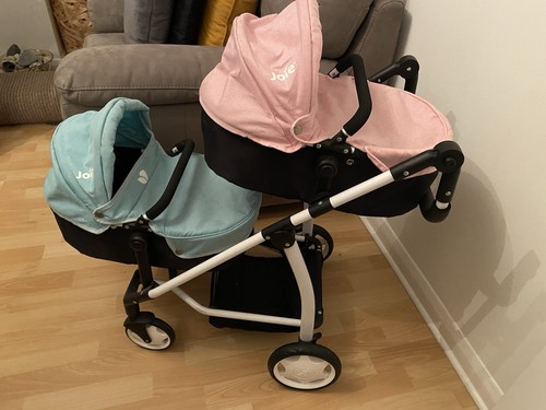 Dolls double twin - , buggy