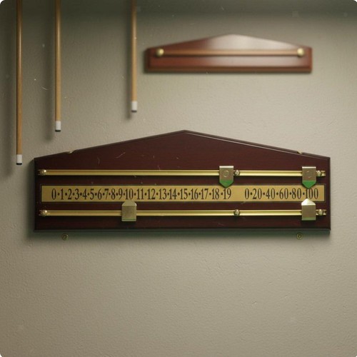 Hardwood billiards scoreboard - hardwood,