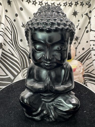 Black obsidian baby buddha - baby,