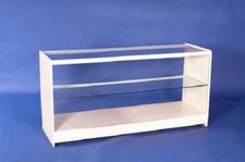 WHITE GLASS ONE SHELF GLASS