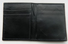 Slim Black Leather Credit Card Wallet Holder ID Wallet 