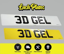 PAIR OFF 3D GEL DOMED RESIN NUMBER PLATES 100% MOT AND ROAD LEGAL