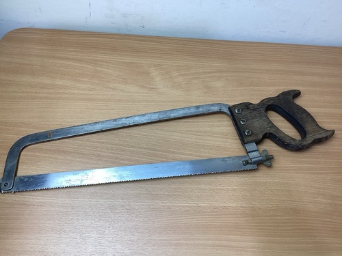 Vintage swiss bone saw wooden - vintage,