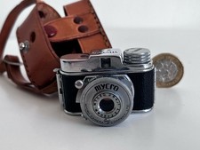 Classic 1950s Japanese Mycro Vintage Sub-Miniature Camera, Original leather case