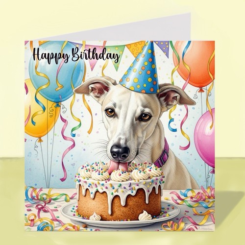 Whippet dog birthday greetings - birthday,