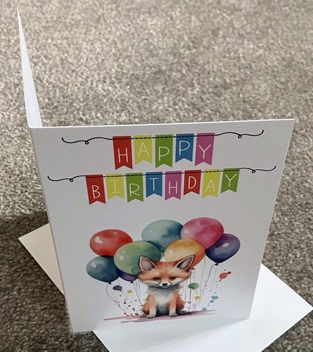 Lazy panda birthday card - panda,