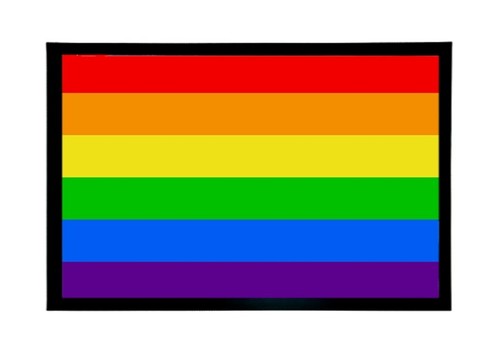 Rainbow flag doormat - , rubber