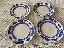 Cauldron Set of 4 Vintage Blue & White Dragon Side Plates England 7” Diameter