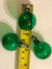 3 GREEN 2.4v 0.12A 0.288W SCREW-IN XMAS CHRISTMAS TREE COLOUR BUBBLE LIGHT BULBS